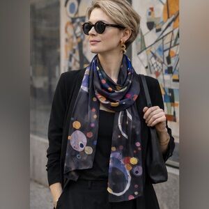 100% silk, Kandinsky 'Several Circles' Scarf